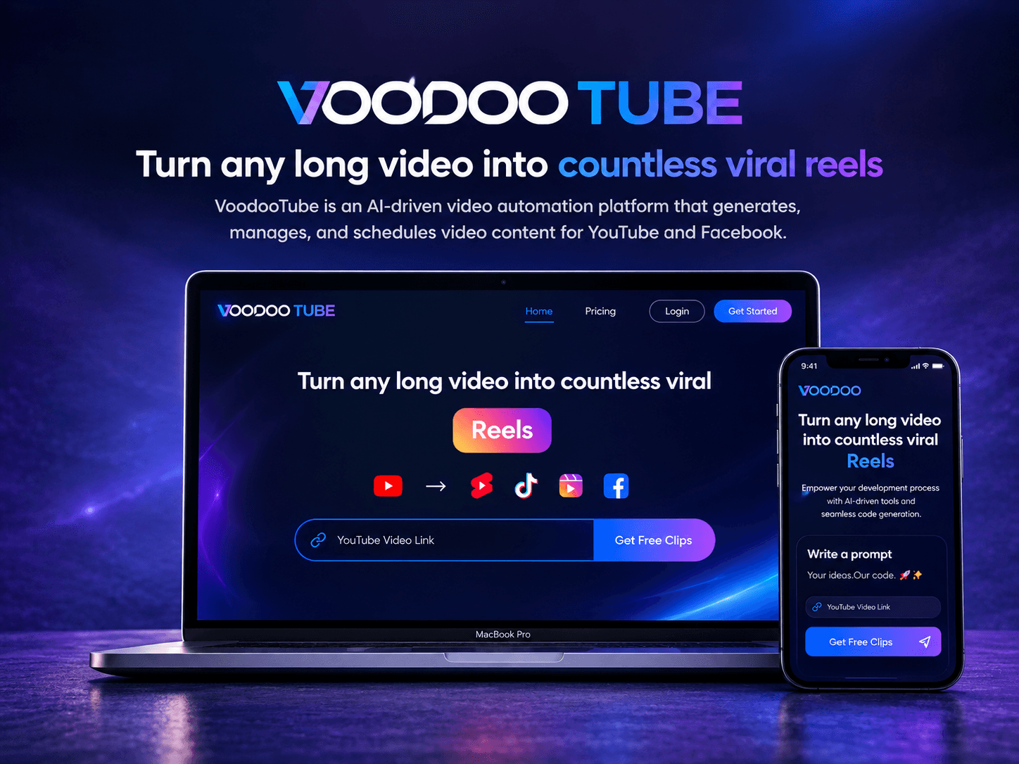 VoodooTube AI video automation platform developed by Expertizo